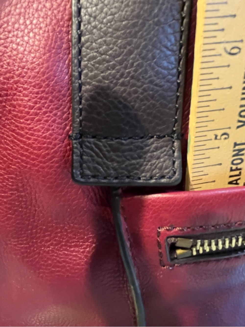 Fossil Emerson Burgundy, Brown Leather Shoulder Crossbody Bag EUC - Picture 6 of 16